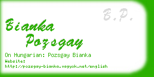 bianka pozsgay business card